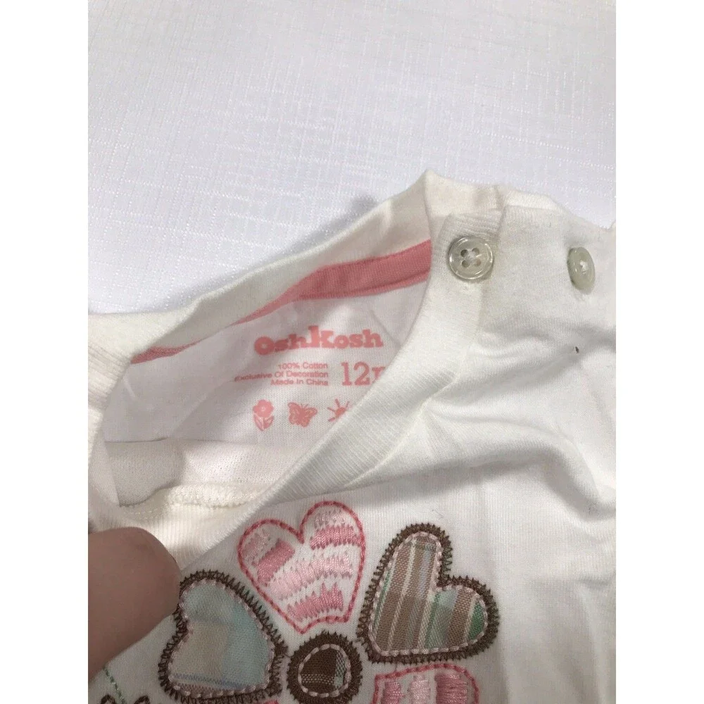 Oshkosh Baby B'Gosh 12M Heart Oneies